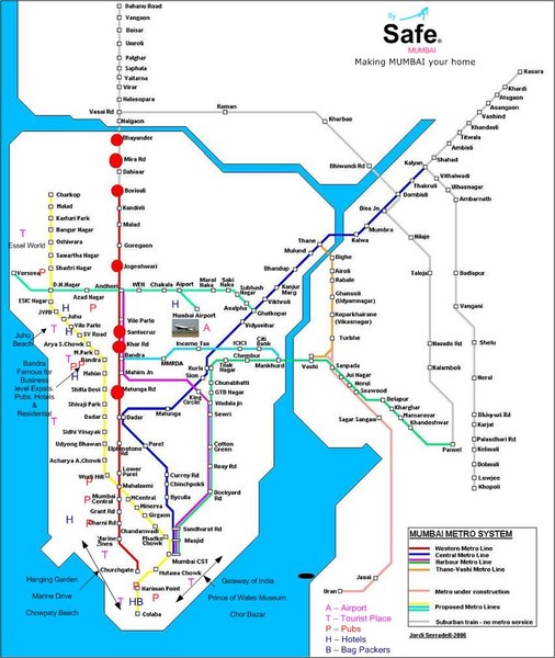 Mumbai Tourist Places Map