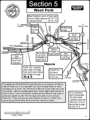 Muncie, IN White River West Fork Map