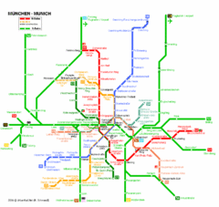 Munich Bahn Map