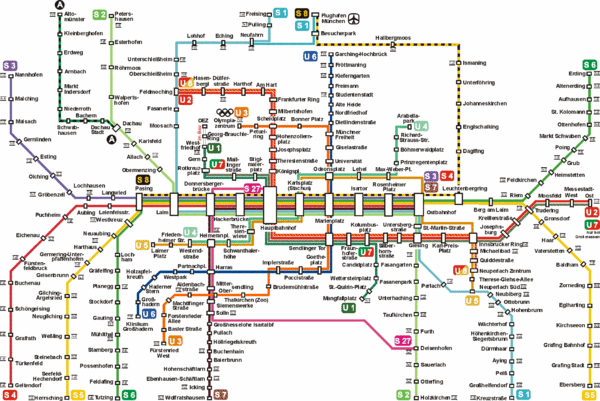 minhen mapa Munich Metro Map   Munich Germany • mappery minhen mapa