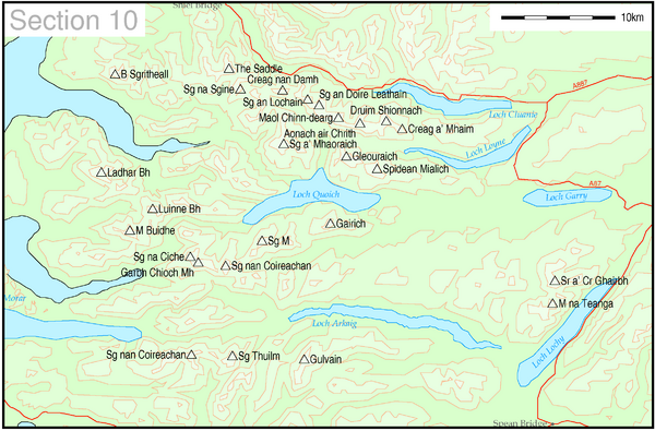 Munro Colour Contour Map Sec10