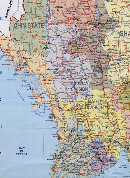 Myanmar Tourist Map