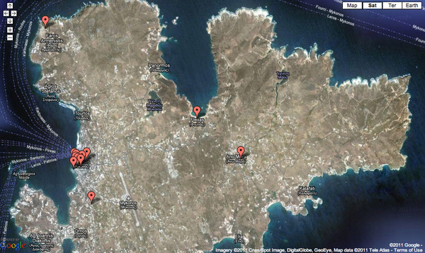 Mykonos Attractions Map