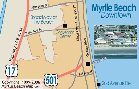 Myrtle Beach Tourist Map - Myrtle Beach • mappery