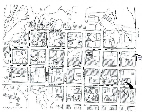 Myrtle Point walking tour Map