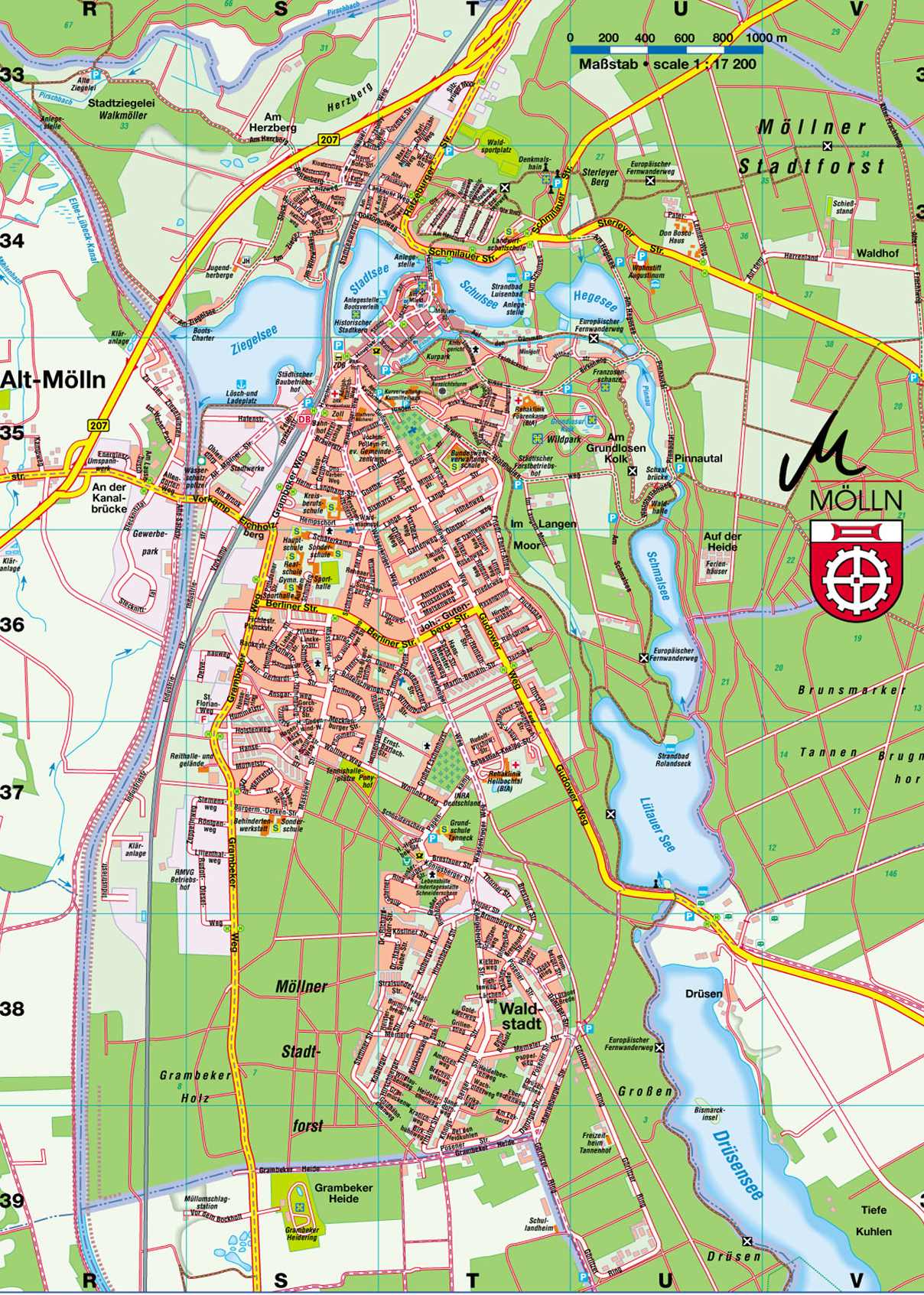 Mölln Map - Moumllln Germany • mappery