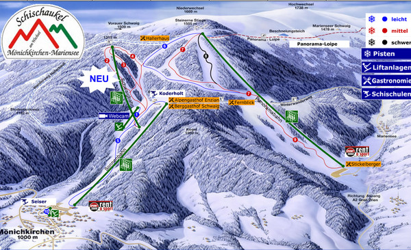 Mönichkirchen Ski Trail Map