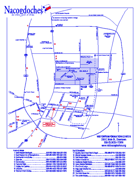 Nacogdoches, Texas Map