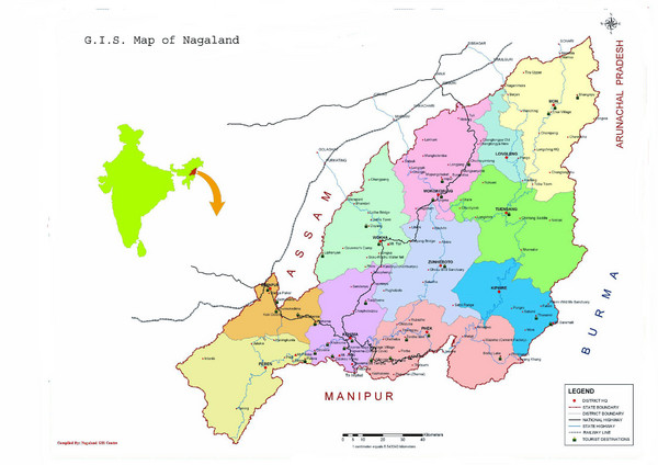 Nagaland Tourist Map
