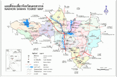 Nahkon Sawan Tourist Map