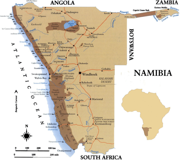 Namibia Map