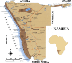 Namibia Map Namibia Map