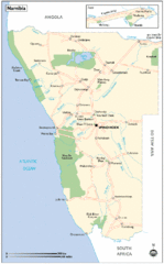 Namibia Tourist Map