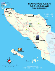 Nangroe Aceh Darussalam Tourist Map