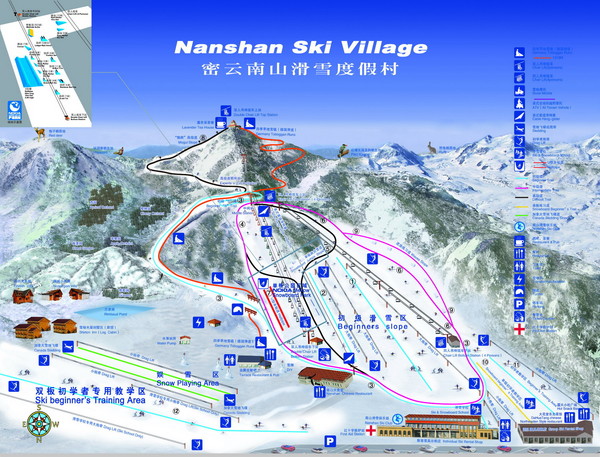 Nanshan Ski Trail Map