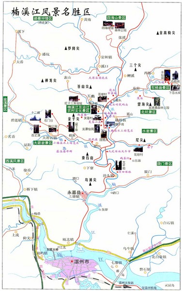 Nanxi River Area Tourist Map