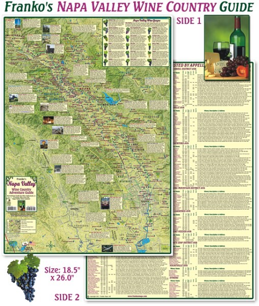 Napa Valley Wine Country Guide Map