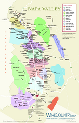 Napa Valley Wine Map