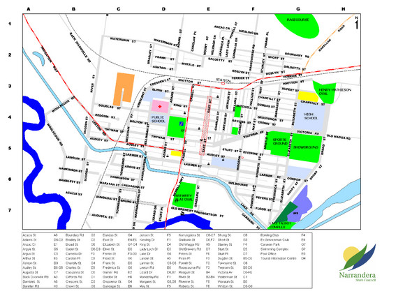Narrandera Town Map