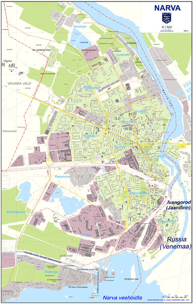 Narva city Map