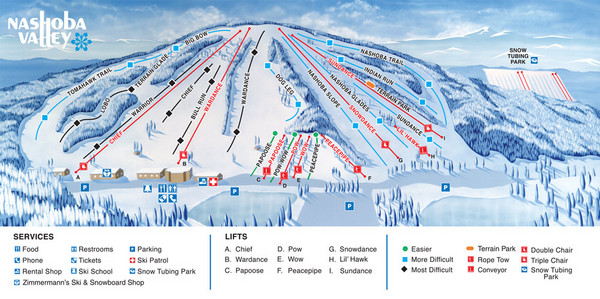 Blue Hills Trail Map Ski Real Life Map Collection • Mappery