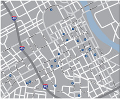 Nashville, TN Tourist Map