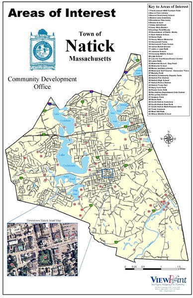 Natick Areas Of Interest Map