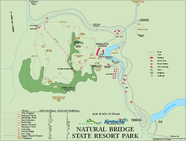 Natural Bridge State Resort Park map