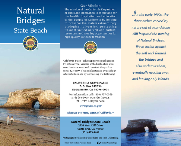 Natural Bridges State Beach Map