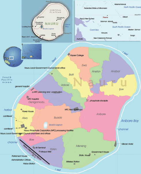 Nauru Region Map