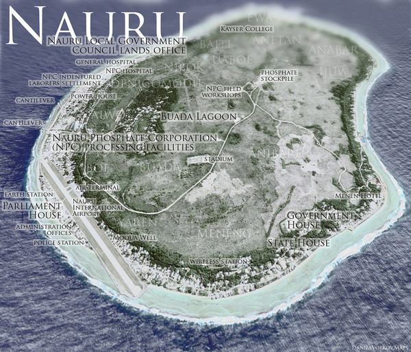 Nauru Tourist Map