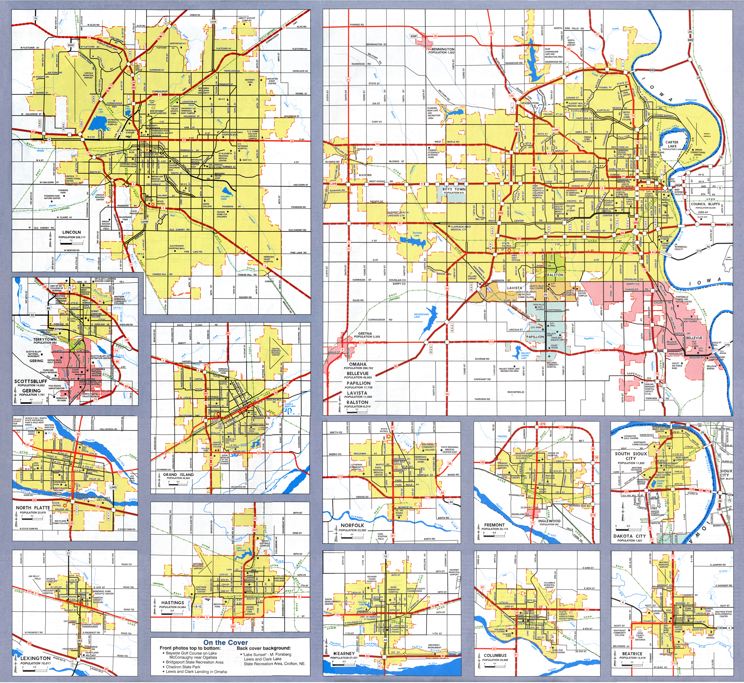 Street Map Of Lincoln Ne Nebraska City Road Maps Map - Nebraska • Mappery