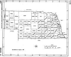 Nebraska Counties Map Nebraska Counties Map