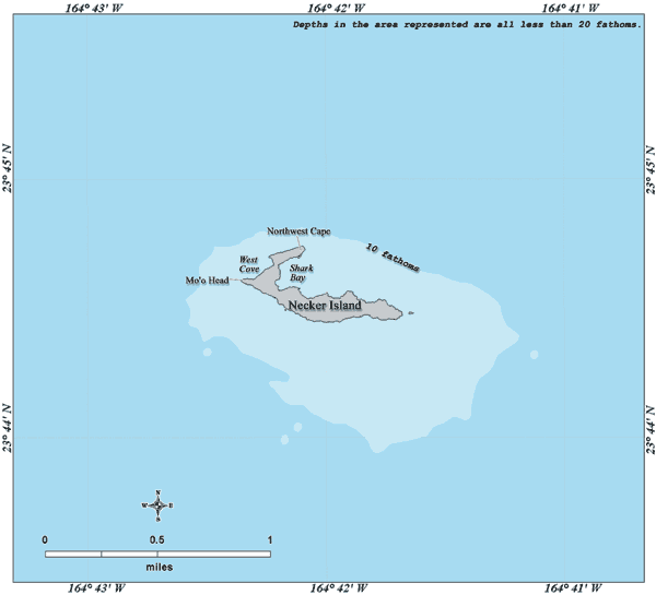 Necker Island Tourist Map