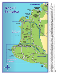 Negril Tourist and Beach Maps Map
