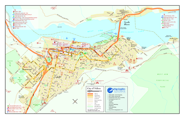 Nelson BC Town Map