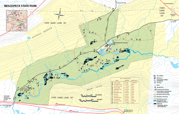 Nescopeck State Park map