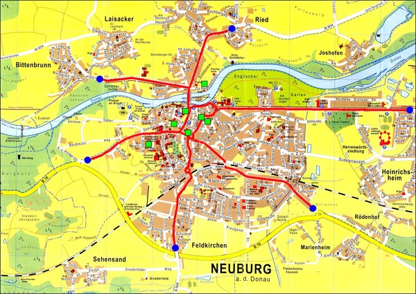 Neuburg an der Donau Map