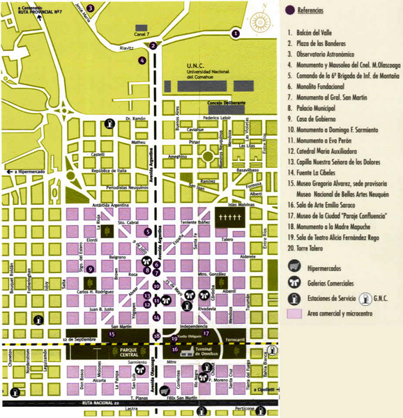 Neuquen Tourist Map