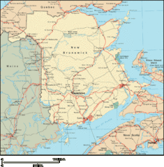 New Brunswick Map New Brunswick Map