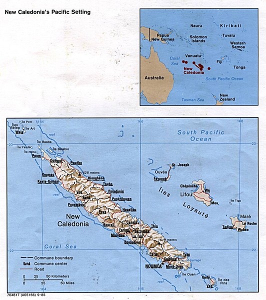 New Caledonia Islands Tourist Map