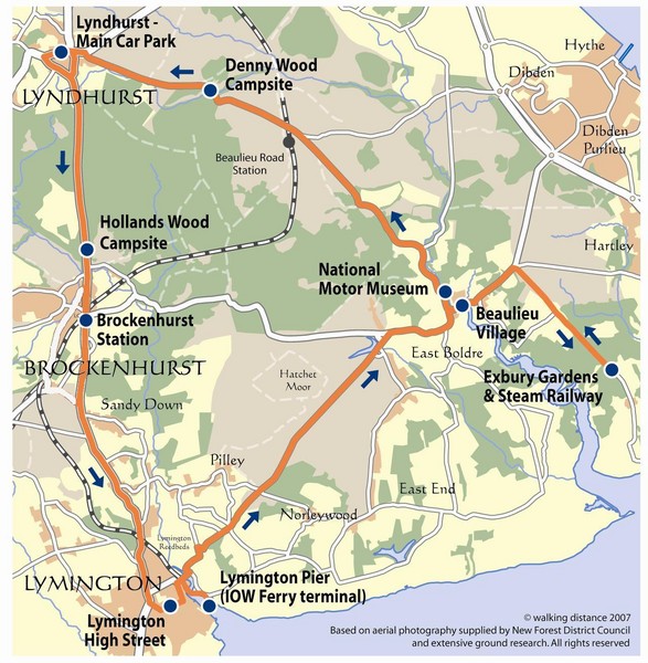 New Forest Bus Tour Map