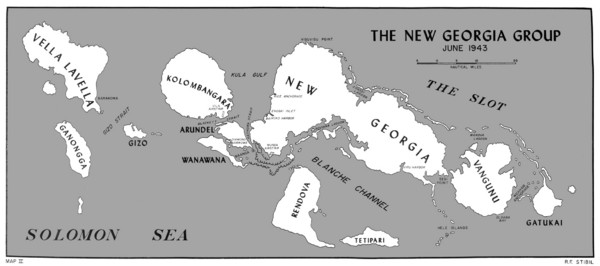 New Georgia Islands Map
