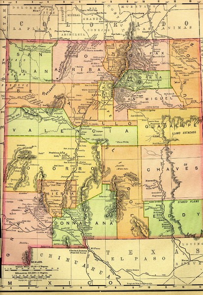 New Mexico 1895 Map