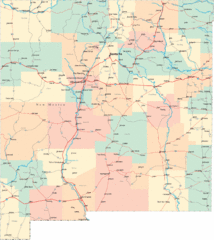 New Mexico Road Map