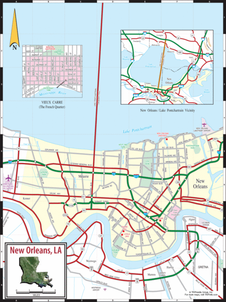 New Orleans Tourist Map