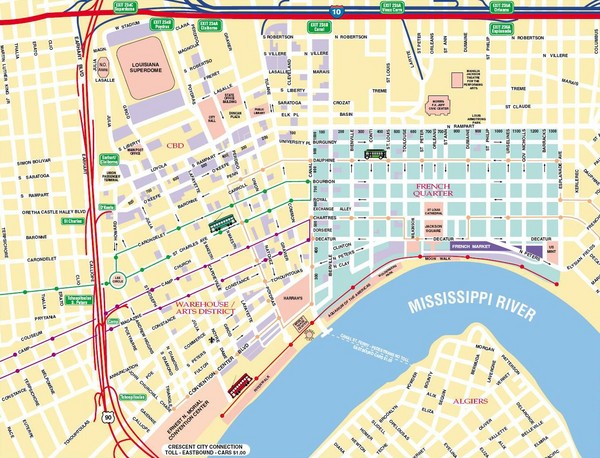 New Orleans Tourist Map