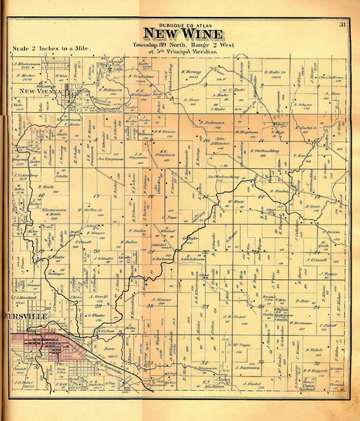 New Wine Township Iowa Atlas Map