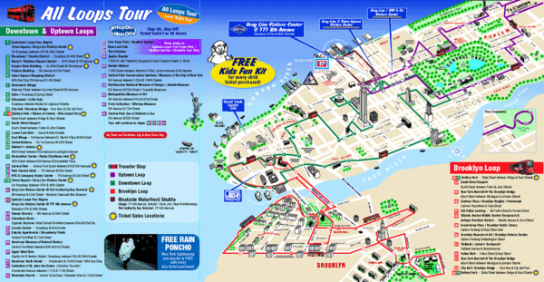 New York City Bus Tour Map