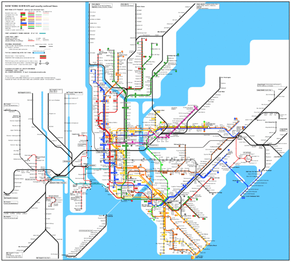 Nyc Public Transportation Map New York City Subway Map - New York City • Mappery